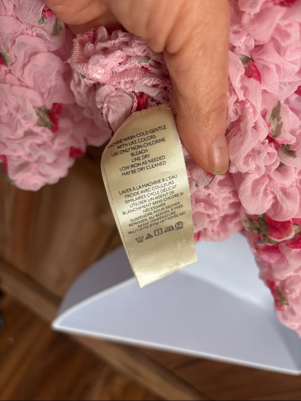 Free People Rosie Posie Pink Floral Ruched Crop Top - Picture 7 of 8